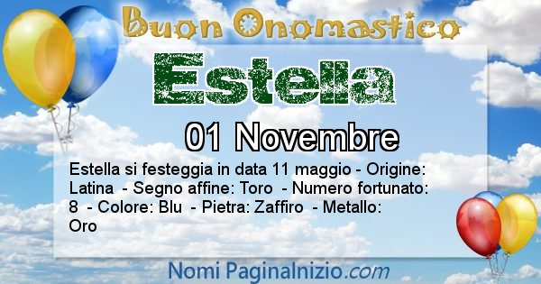 Estella - Onomastico del nome Estella