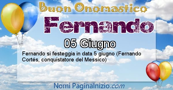 Fernando - Onomastico del nome Fernando