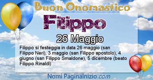 Filippo - Onomastico del nome Filippo