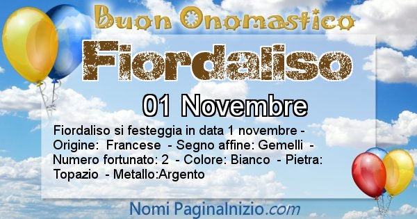 Fiordaliso - Onomastico del nome Fiordaliso