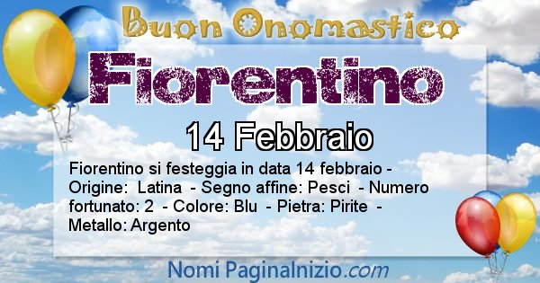 Fiorentino - Onomastico del nome Fiorentino