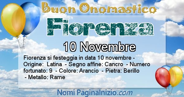 Fiorenza - Onomastico del nome Fiorenza