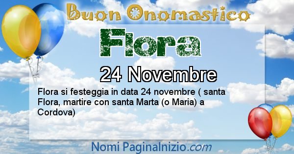 Flora - Onomastico del nome Flora