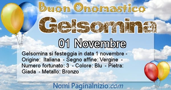 Gelsomina - Onomastico del nome Gelsomina