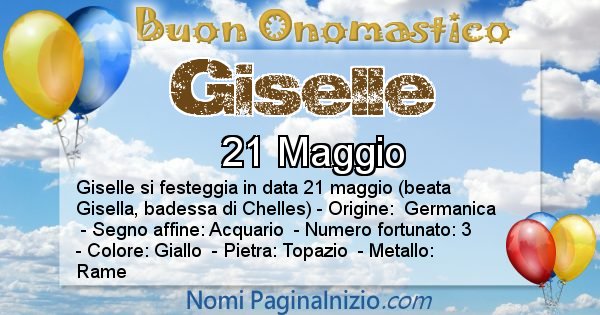 Giselle - Onomastico del nome Giselle