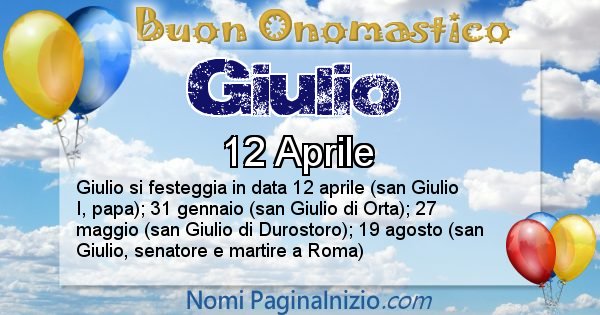 Giulio - Onomastico del nome Giulio