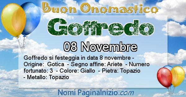 Goffredo - Onomastico del nome Goffredo