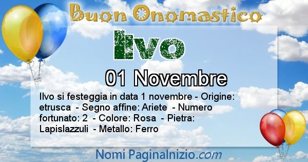 Ilvo - Onomastico del nome Ilvo