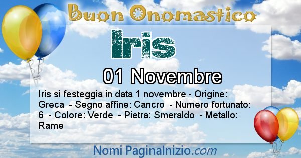 Iris - Onomastico del nome Iris