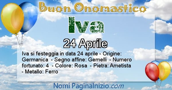 Iva - Onomastico del nome Iva