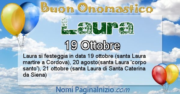 Laura - Onomastico del nome Laura