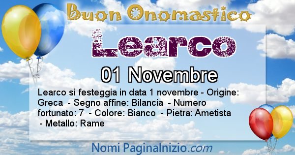 Learco - Onomastico del nome Learco