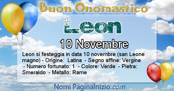 Leon - Onomastico del nome Leon
