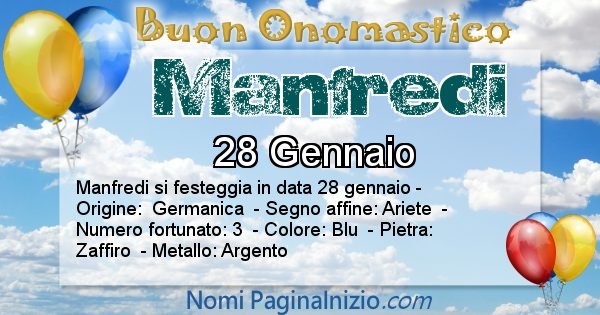 Manfredi - Onomastico del nome Manfredi