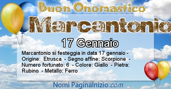 Marcantonio - Onomastico del nome Marcantonio