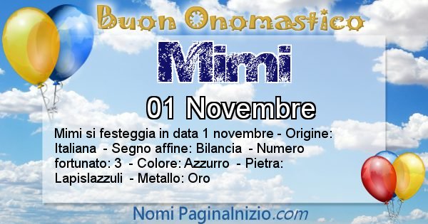 Mimi - Onomastico del nome Mimi