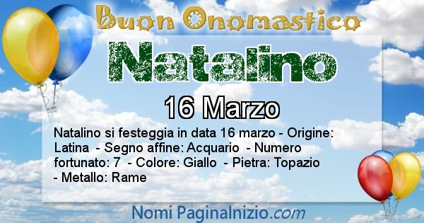 Natalino - Onomastico del nome Natalino