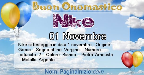 Nike - Onomastico del nome Nike