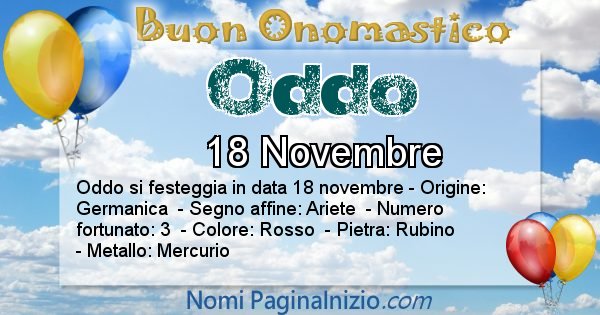 Oddo - Onomastico del nome Oddo