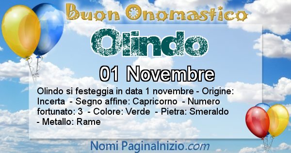 Olindo - Onomastico del nome Olindo