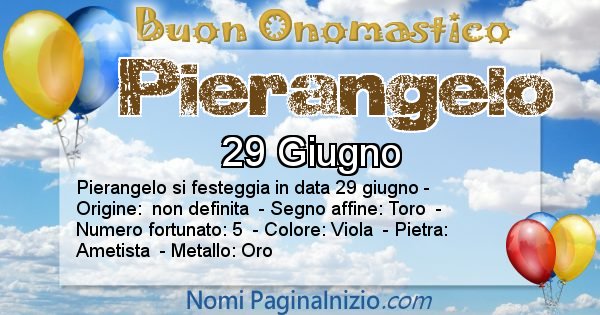 Pierangelo - Onomastico del nome Pierangelo