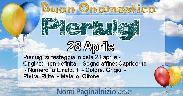 Pierluigi - Onomastico del nome Pierluigi