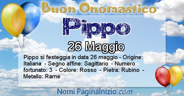 Pippo - Onomastico del nome Pippo