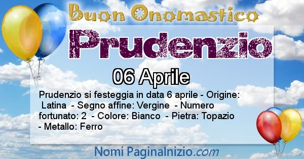 Prudenzio - Onomastico del nome Prudenzio