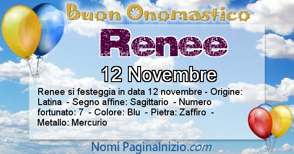 Renee - Onomastico del nome Renee