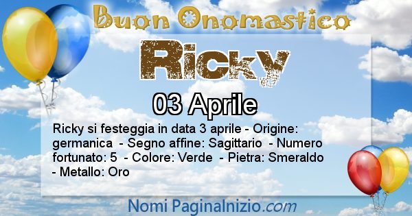 Ricky - Onomastico del nome Ricky