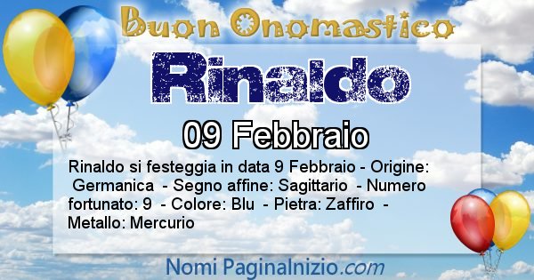 Rinaldo - Onomastico del nome Rinaldo