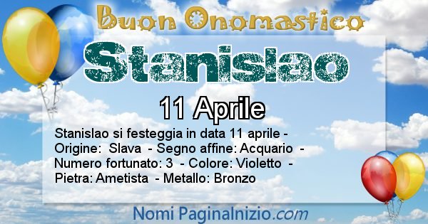 Stanislao - Onomastico del nome Stanislao