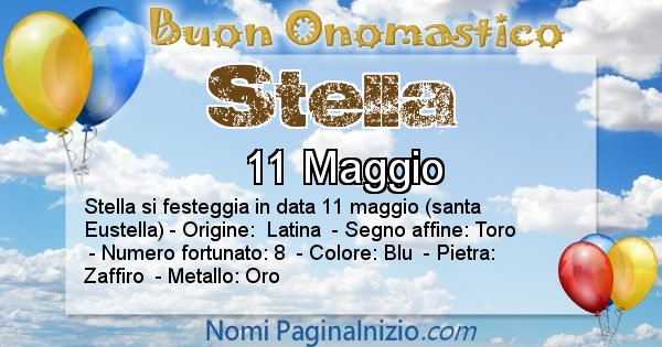 Stella - Onomastico del nome Stella