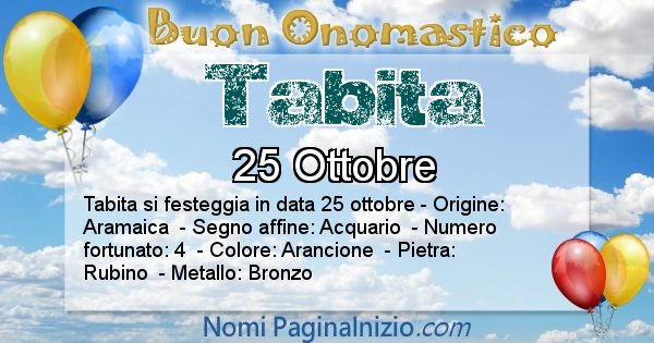 Tabita - Onomastico del nome Tabita