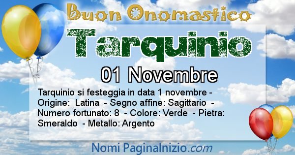 Tarquinio - Onomastico del nome Tarquinio