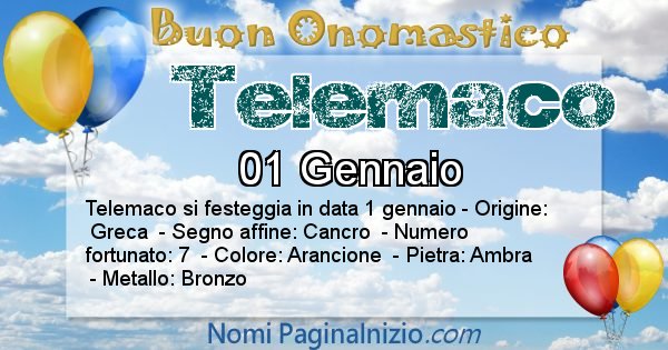 Telemaco - Onomastico del nome Telemaco