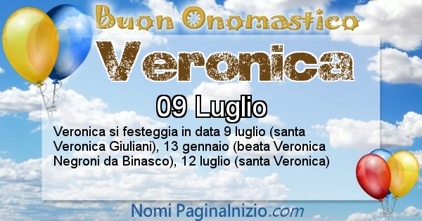 Veronica - Onomastico del nome Veronica