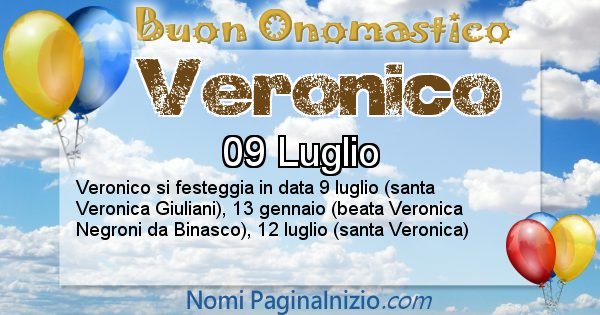 Veronico - Onomastico del nome Veronico