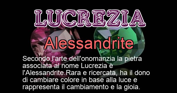Pietra associata al nome Lucrezia