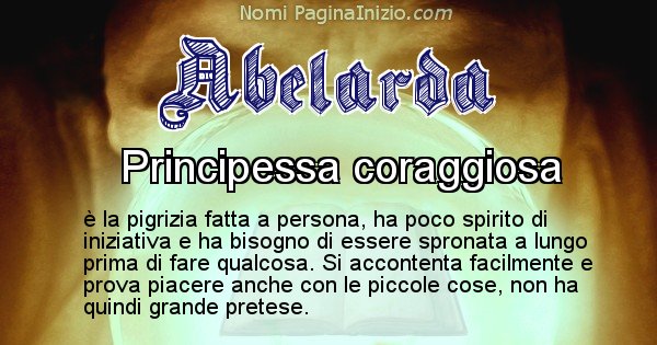 Abelarda - Significato reale del nome Abelarda