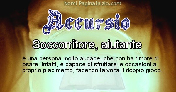 Accursio - Significato reale del nome Accursio