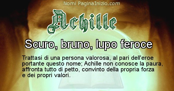 Achille - Significato reale del nome Achille