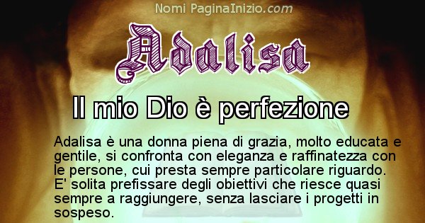 Adalisa - Significato reale del nome Adalisa