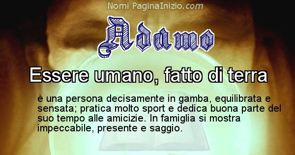 Adamo - Significato reale del nome Adamo