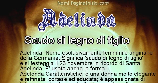 Adelinda - Significato reale del nome Adelinda