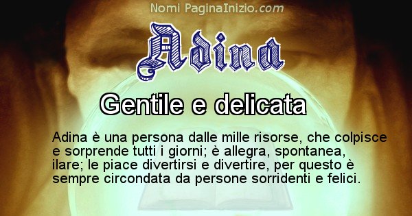 Adina - Significato reale del nome Adina