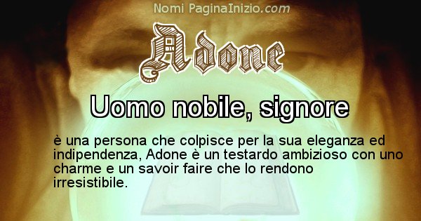 Adone - Significato reale del nome Adone