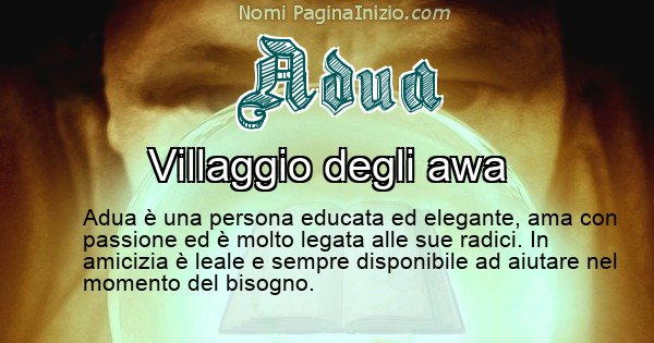 Adua - Significato reale del nome Adua