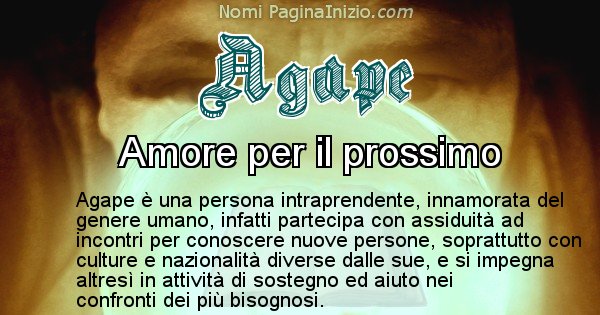 Agape - Significato reale del nome Agape