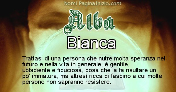 Alba - Significato reale del nome Alba